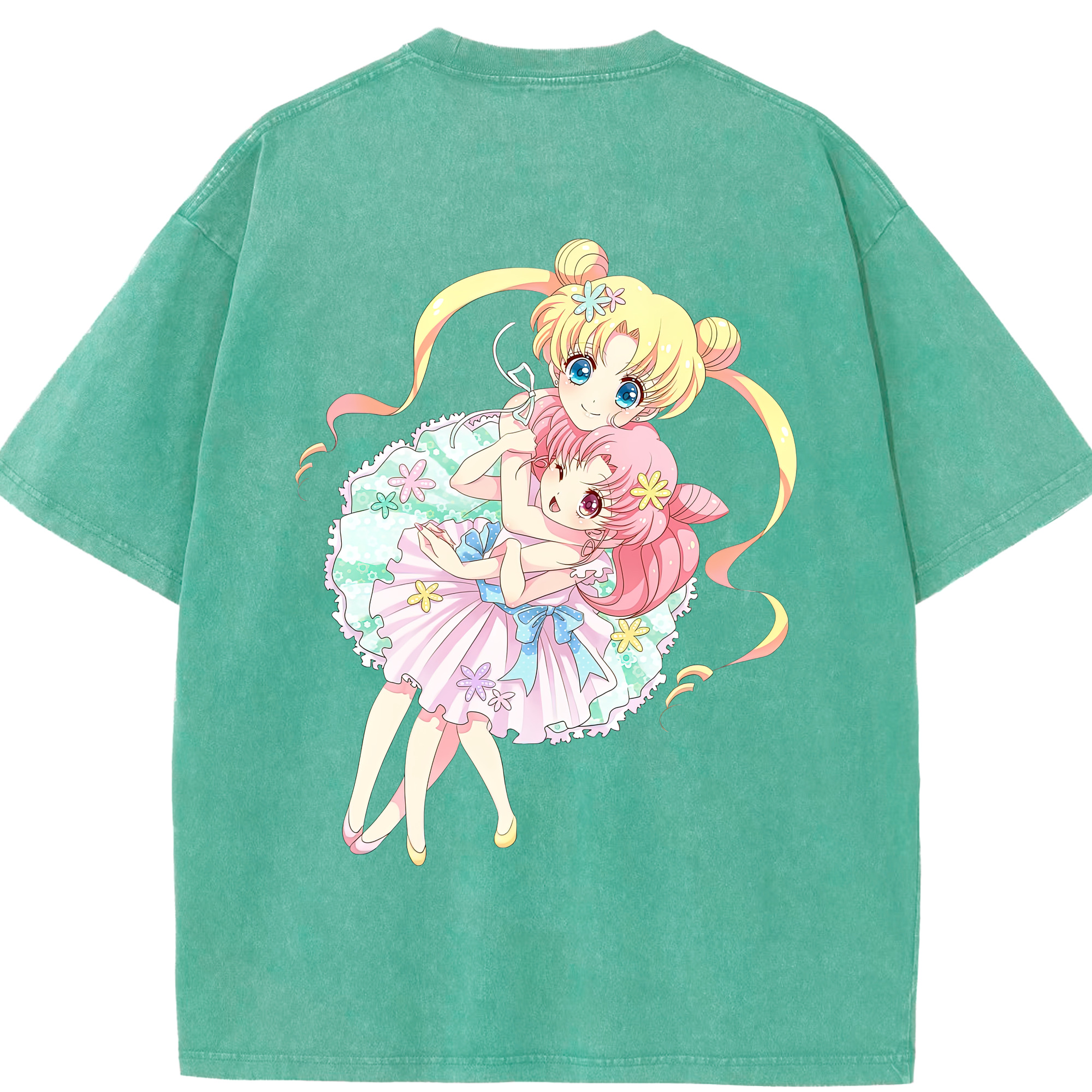 （画像用） 美少女戦士セーラームーン 愛野 美奈子 あいの みなこ Sailor Moon Aino Minako 綿100% ヴィンテージ風 半袖Tシャツ（背面プリント）